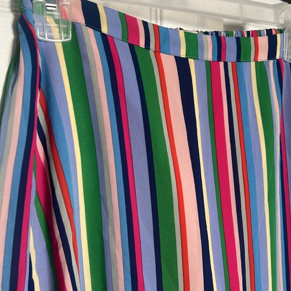 Bright Multicolored Striped Skirt with Ruffle hem - Picture 3 of 10